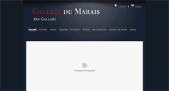 Desktop Screenshot of galerie-du-marais.fr
